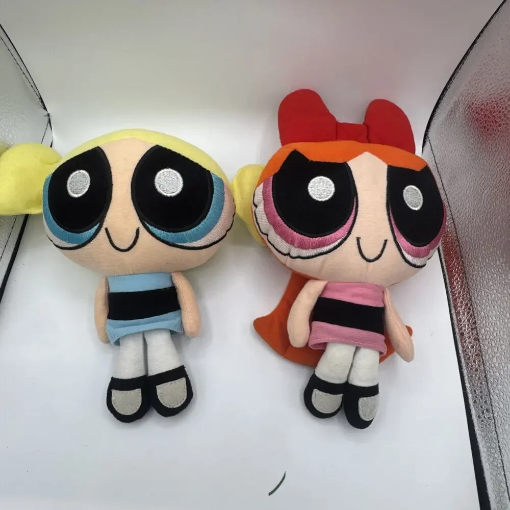 Vintage Powerpuff Girls Plush Set Blossom Bubbles Multibrink Cartoon Network